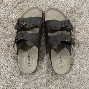 Arizona Brown Slide Sandals